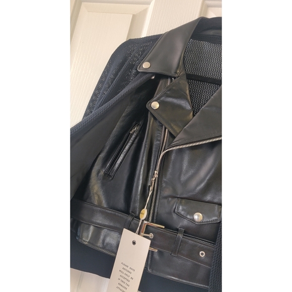 Lane Crawford Toga Crochet Cuff Cardigan Leather J - Picture 6 of 14